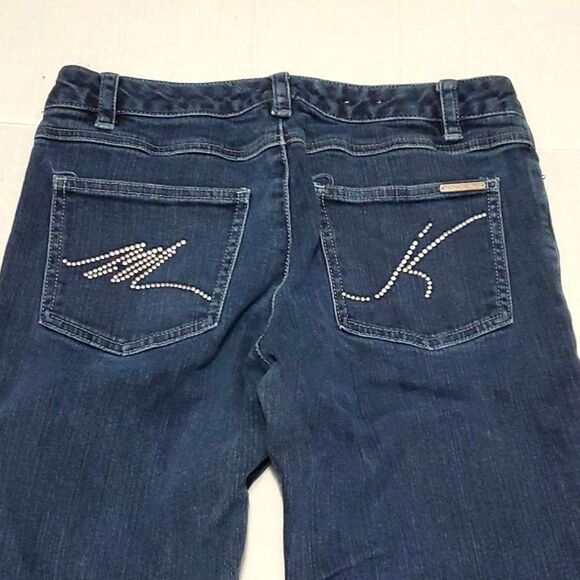 Michael Michael Kors Sausilito Dark Wash Mid/Low Rise Western Bootcut Jeans - Picture 8 of 12